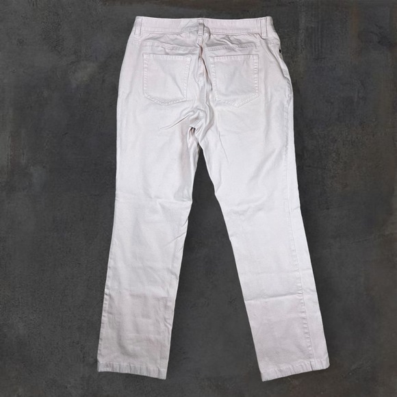 Chico's‎ Casual Pants Women's Size 0.5 (US 6) Stretch Straight Leg Light Beige - Picture 2 of 7